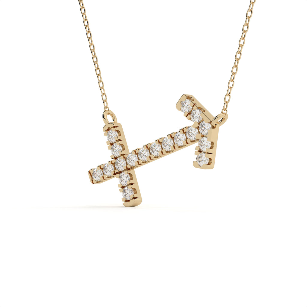 1 Carat Sagittarius Zodiac Sign Round Lab Diamond Pendant