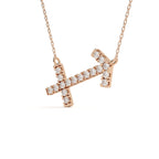 Sagittarius Zodiac Sign Round Lab Diamond Pendant