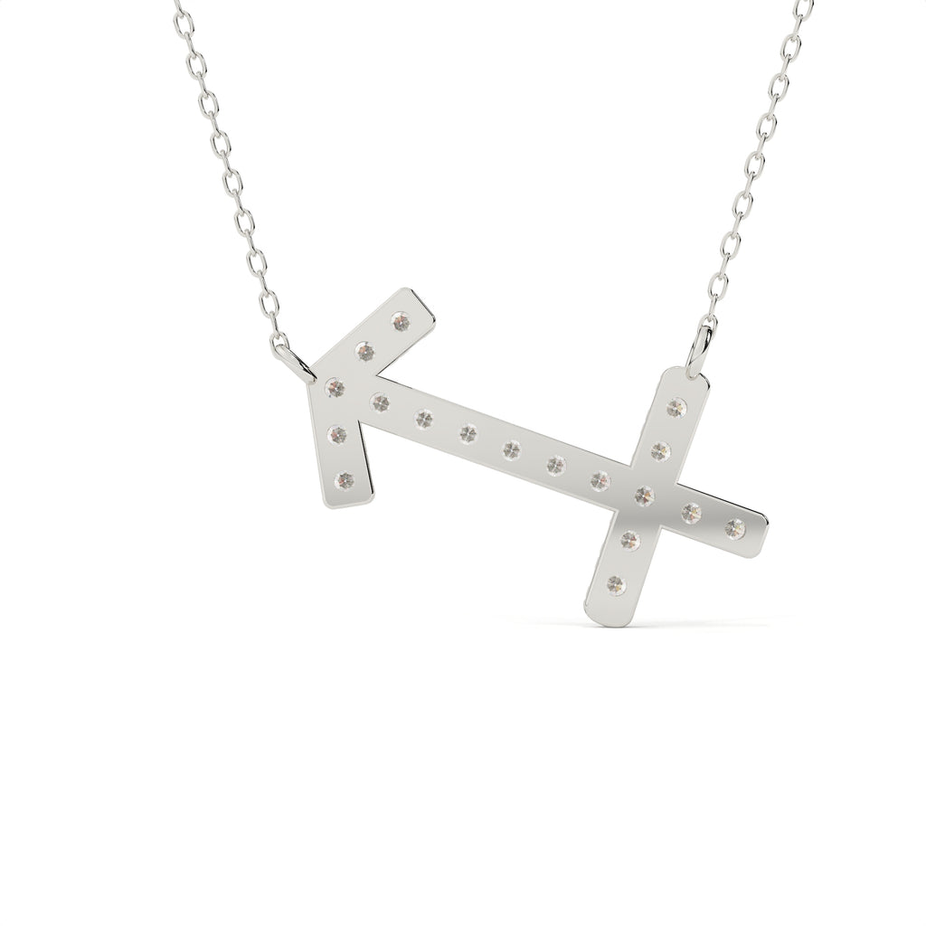 1 Carat Sagittarius Zodiac Sign Round Lab Diamond Pendant