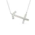 Sagittarius Zodiac Sign Round Lab Diamond Pendant