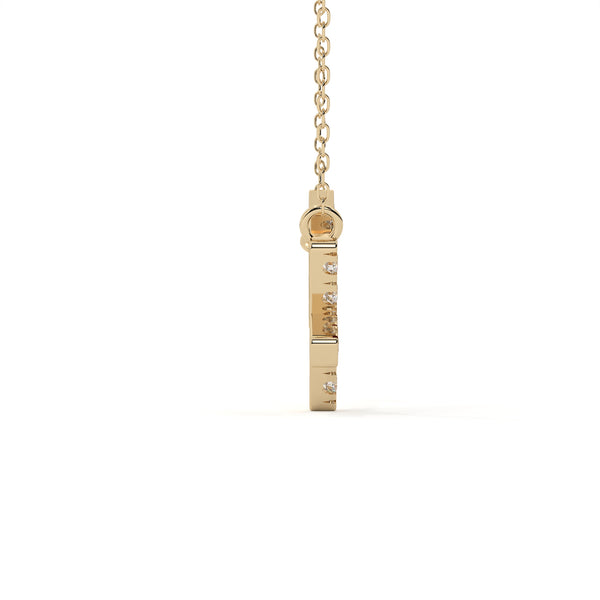 Sagittarius Zodiac Sign Round Lab Diamond Pendant