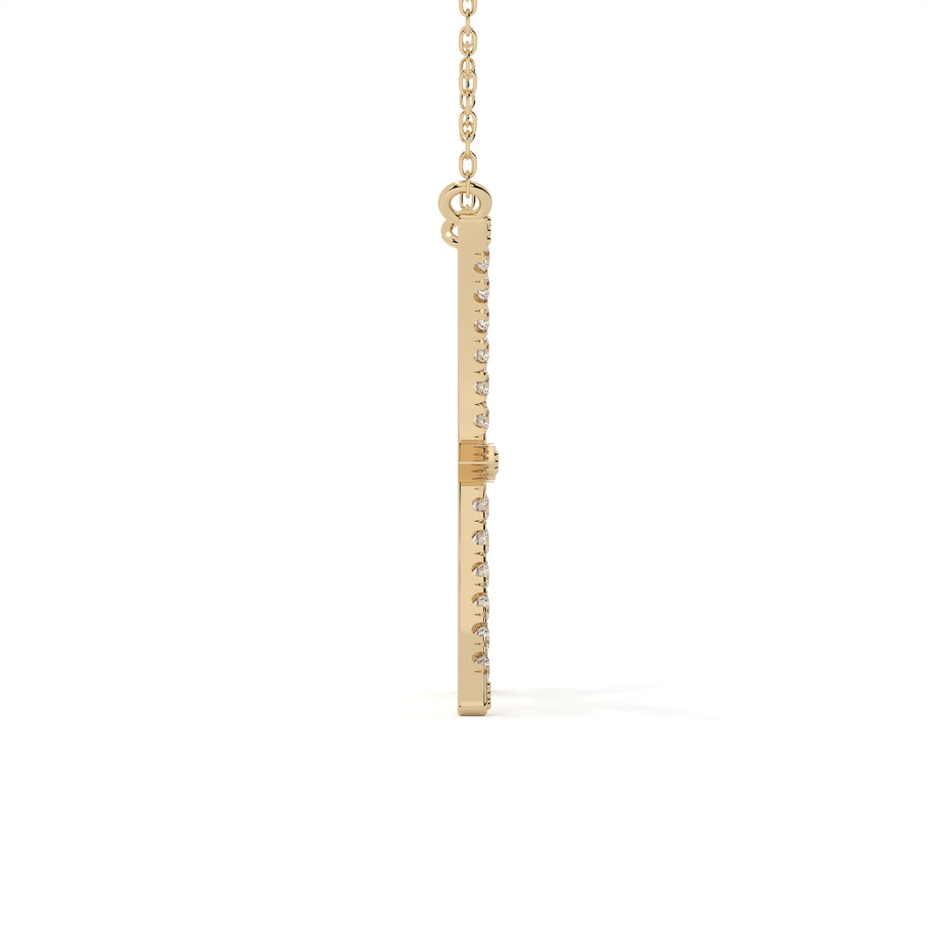 0.91 Carat Pisces Zodiac Round Diamond Pendant With Gold Chain