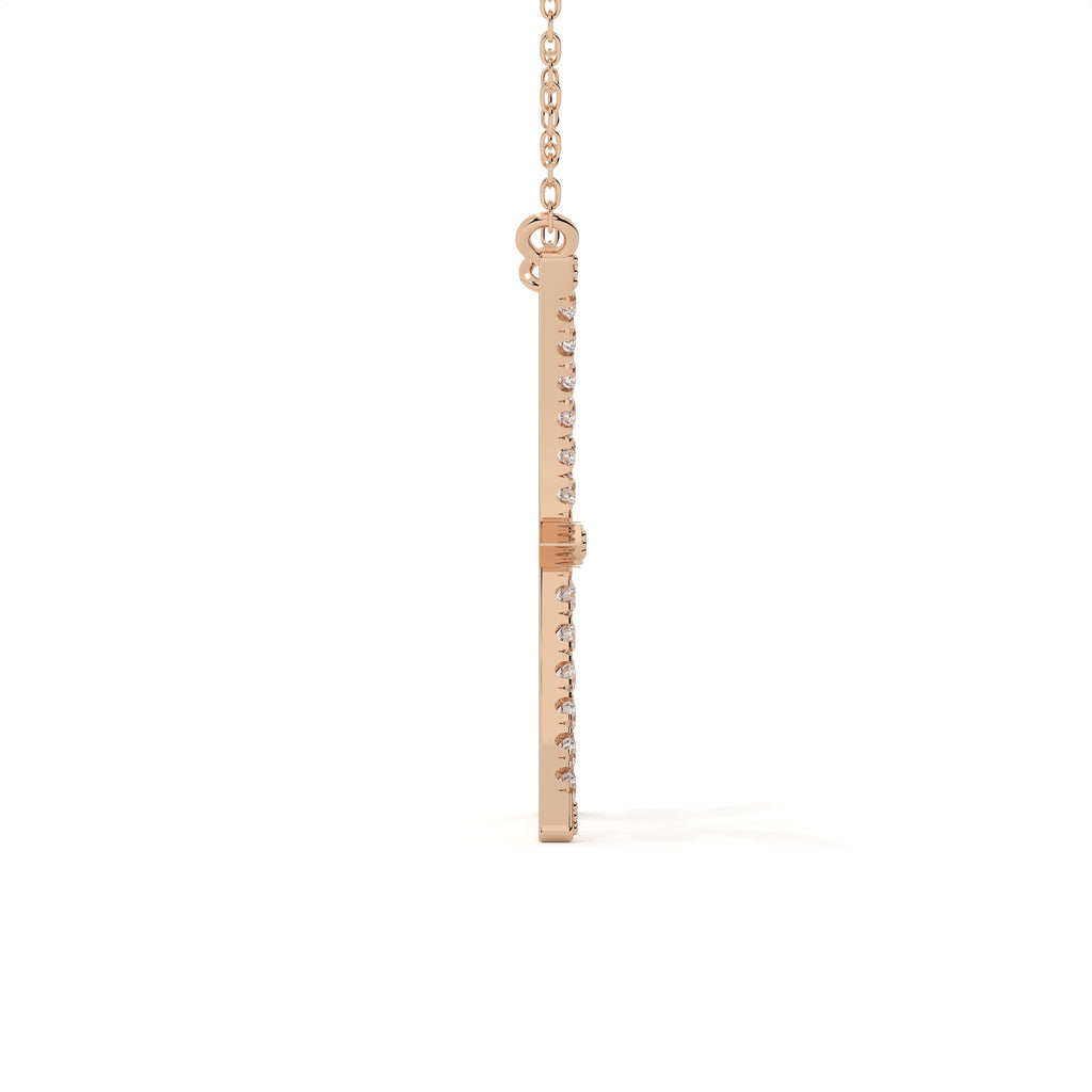 0.91 Carat Pisces Zodiac Round Diamond Pendant With Gold Chain
