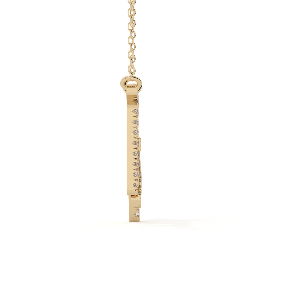 0.96 Carat Round Cut Lab Diamond Virgo Zodiac Pendant
