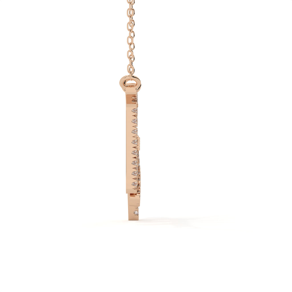 0.96 Carat Round Cut Lab Diamond Virgo Zodiac Pendant