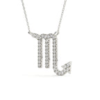 Round Lab Diamond Scorpio Zodiac Pendant