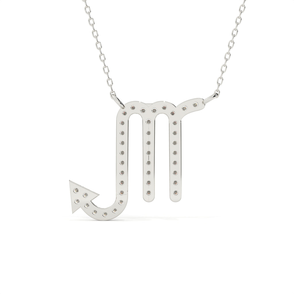0.93 Carat Round Lab Diamond Scorpio Zodiac Pendant