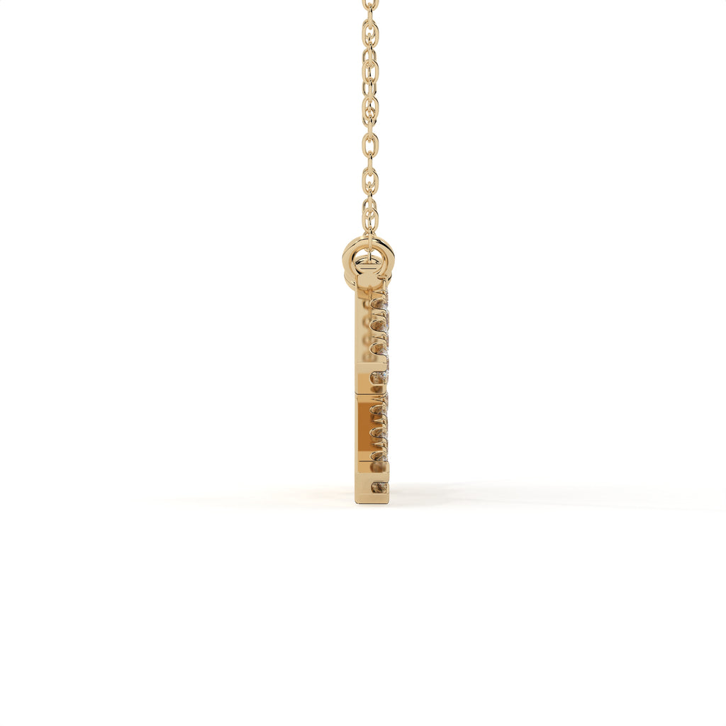 0.88 Carat Round Cut Lab Grown Diamond Aquarius Zodiac Pendant