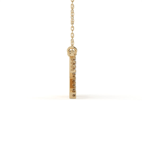 Round Cut Lab Grown Diamond Aquarius Zodiac Pendant