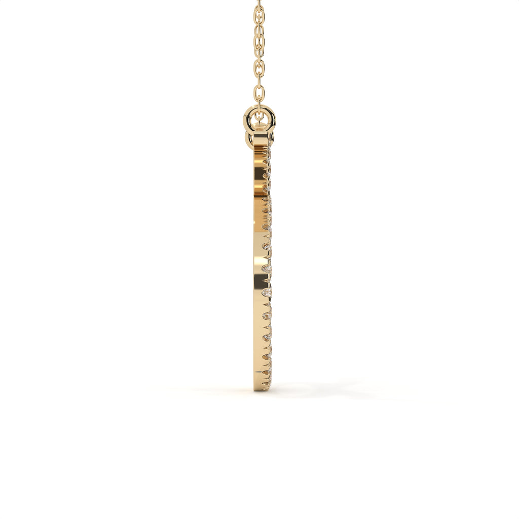 0.94 Carat Round Cut Diamond Taurus Zodiac Pendant