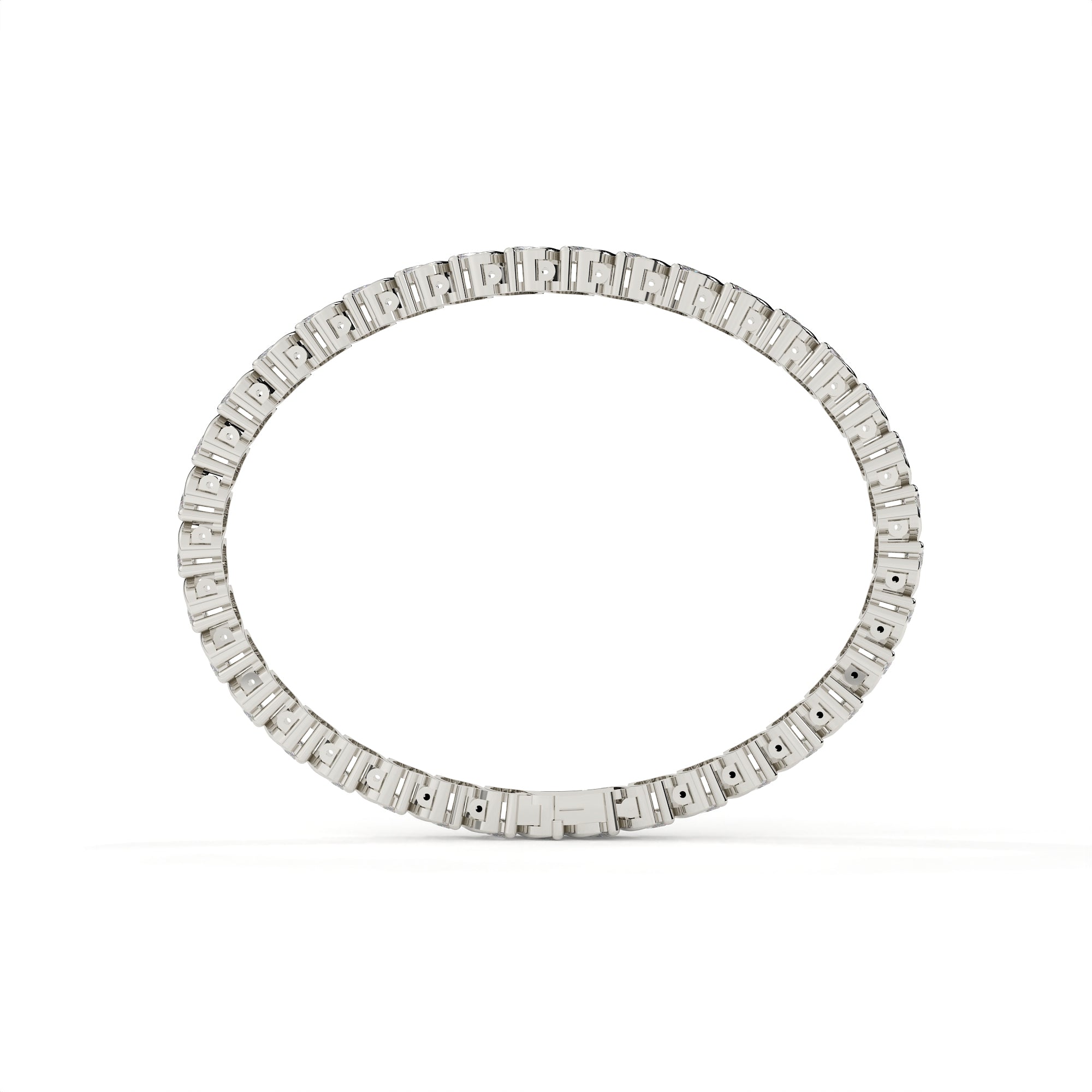 4.73 Carat Marquise Cut Lab Created Diamond Tennis Bracelet