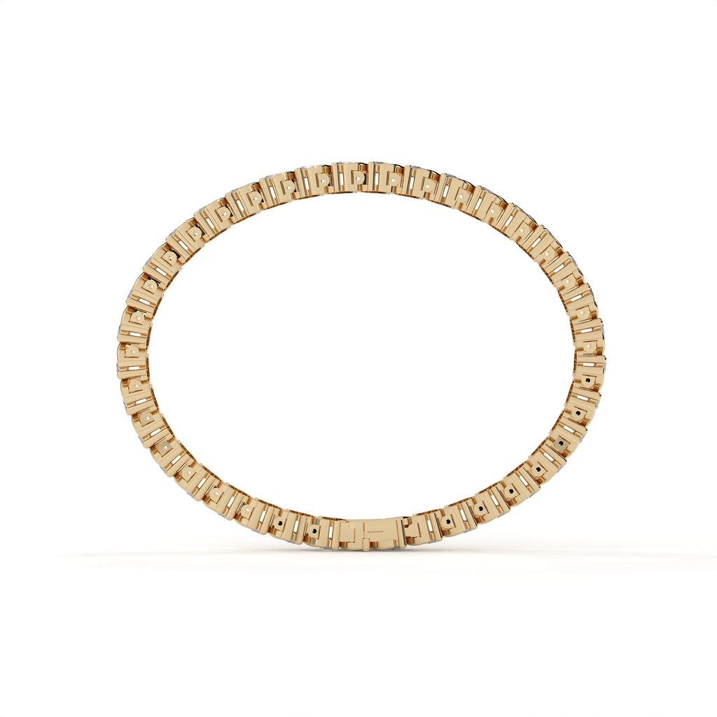 4.73 Carat Marquise Cut Lab Created Diamond Tennis Bracelet