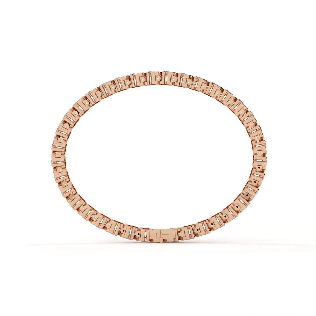 4.73 Carat Marquise Cut Lab Created Diamond Tennis Bracelet
