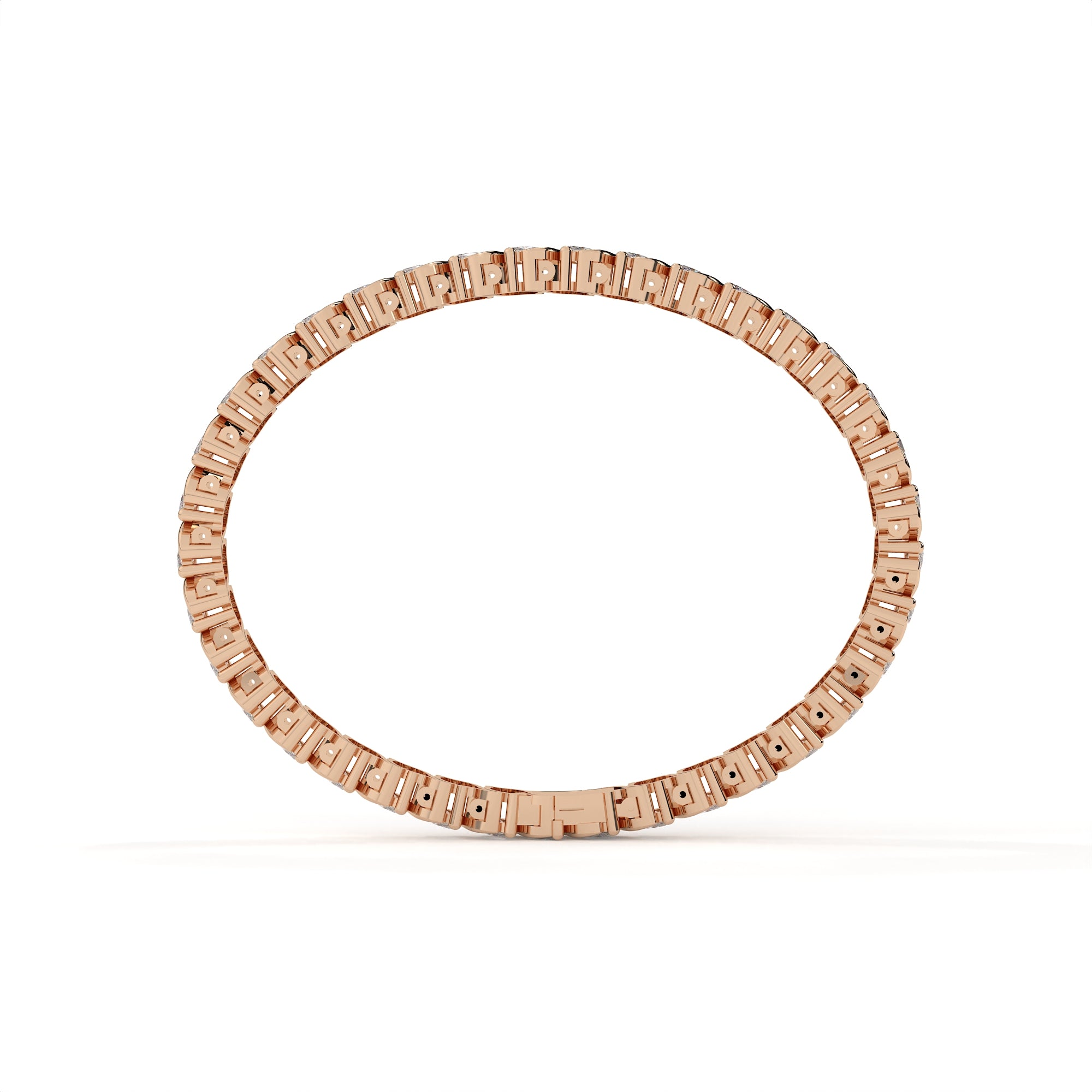4.73 Carat Marquise Cut Lab Created Diamond Tennis Bracelet