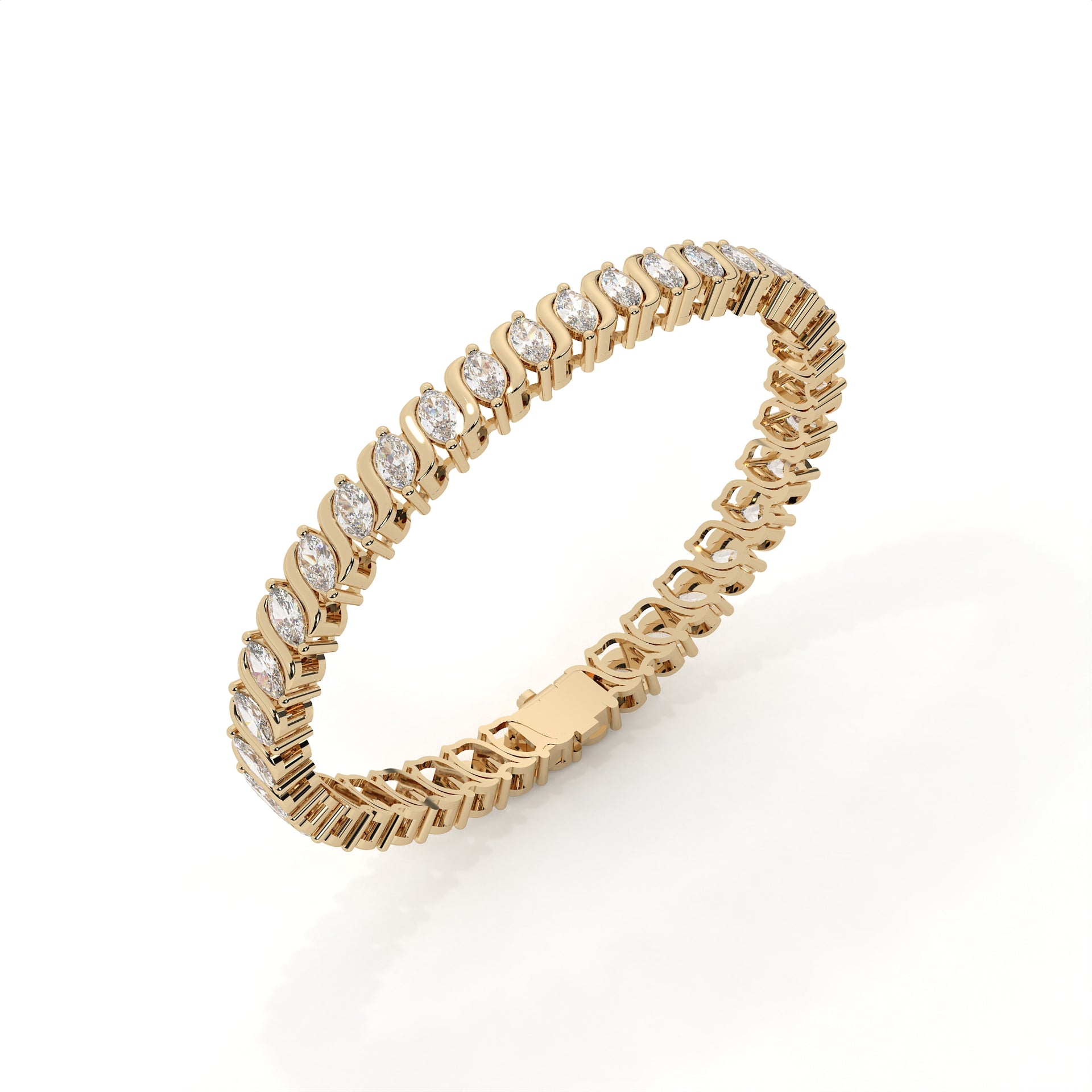 Marquise Cut Lab Grown Diamond Tennis Bracelet