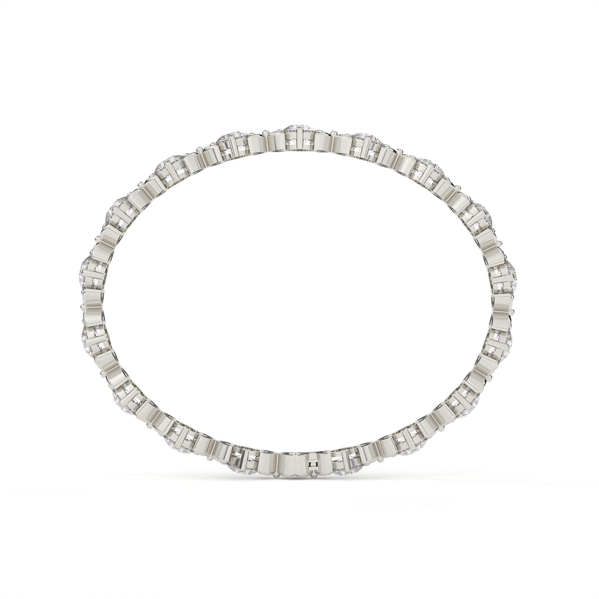 15.11 Carat Round Diamond Bracelet With Floral Design