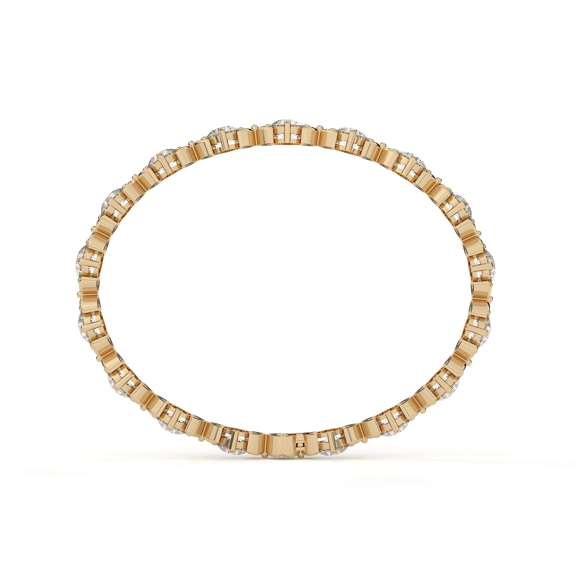 Round Diamond Bracelet With Floral Design