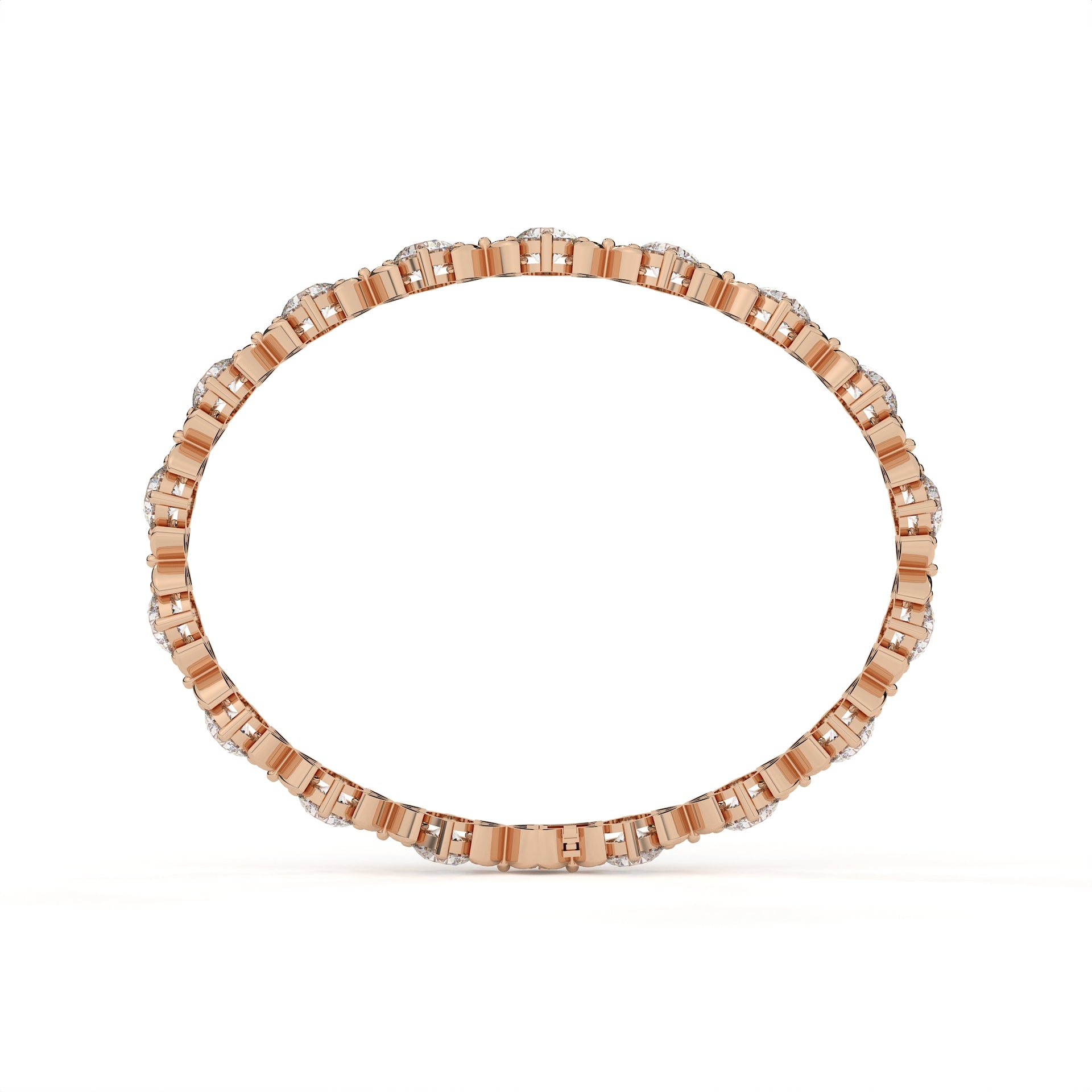 Round Diamond Bracelet With Floral Design