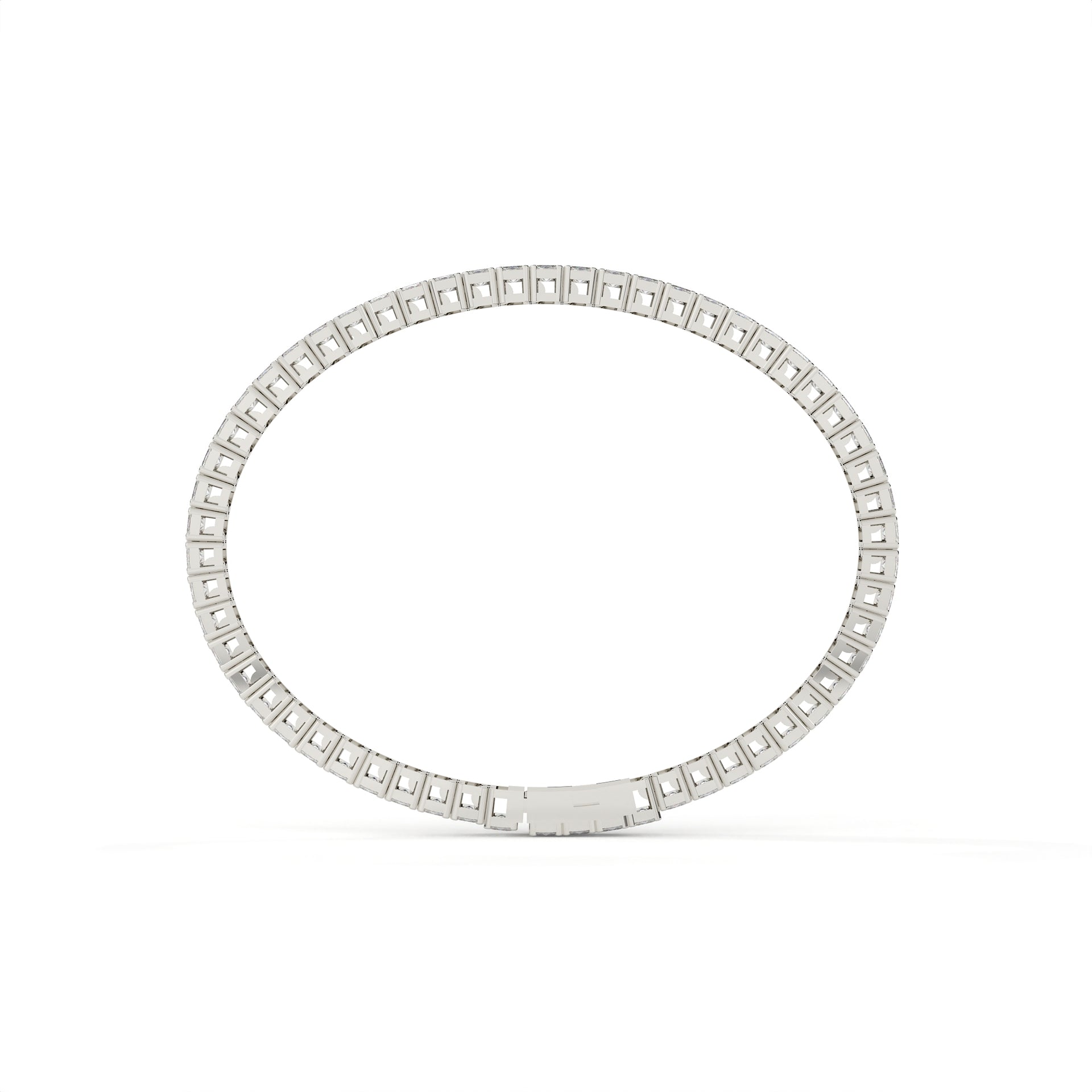 Unique Emerald Cut Diamond Tennis Bracelet