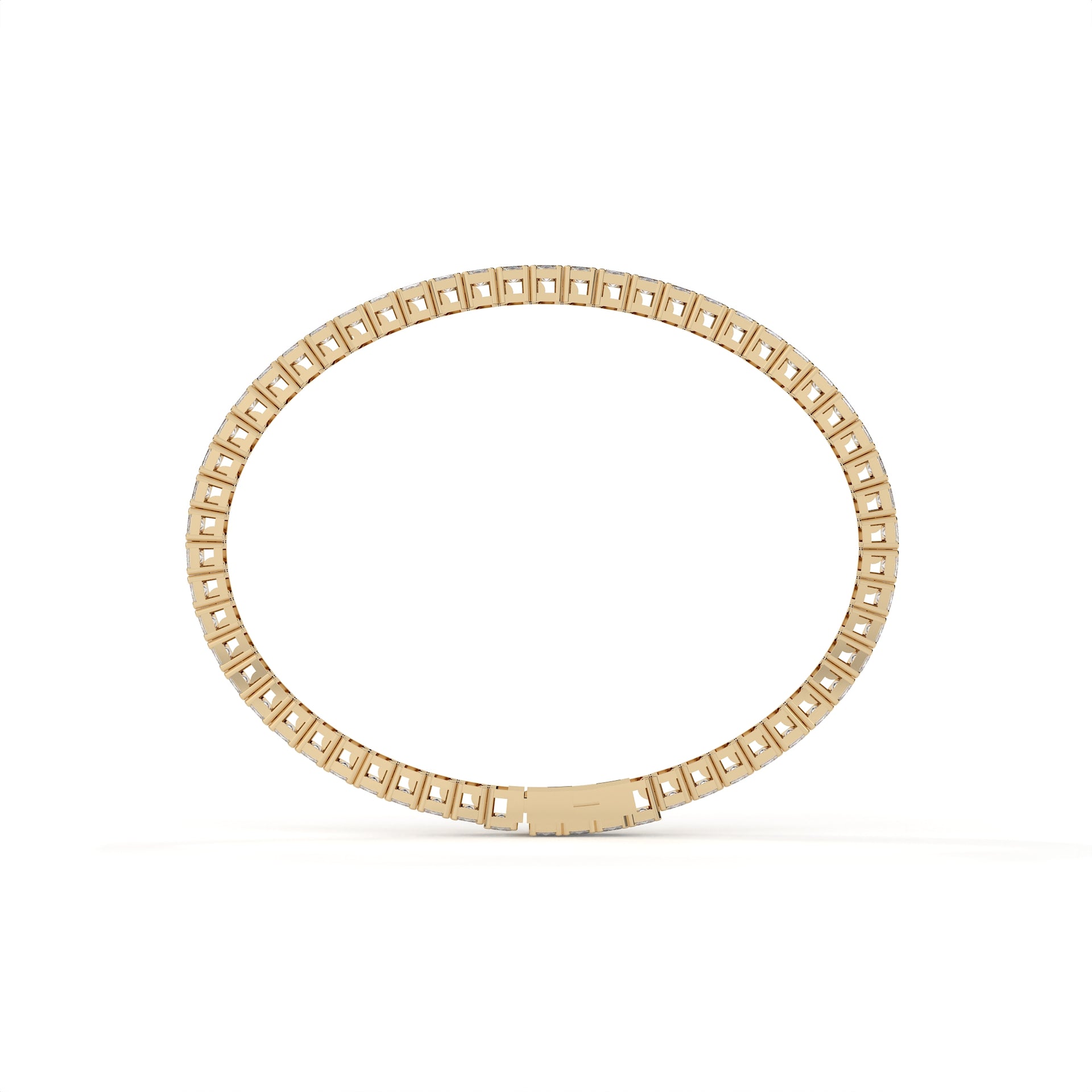 Unique Emerald Cut Diamond Tennis Bracelet