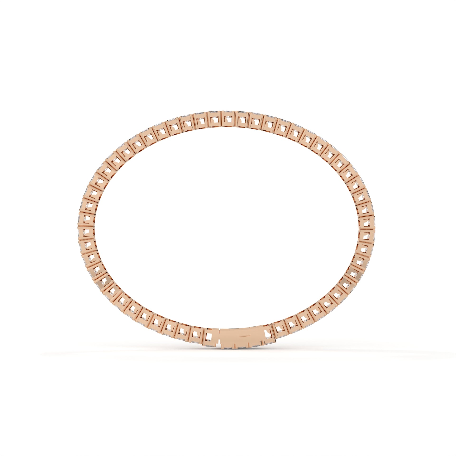 Unique Emerald Cut Diamond Tennis Bracelet