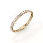 Unique Emerald Cut Diamond Tennis Bracelet