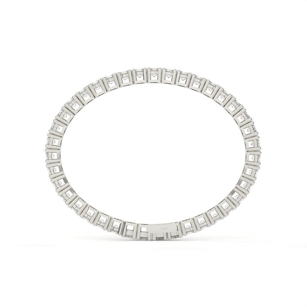 3.31 Carat Modern Round Cut Lab Grown Diamond Tennis Bracelet