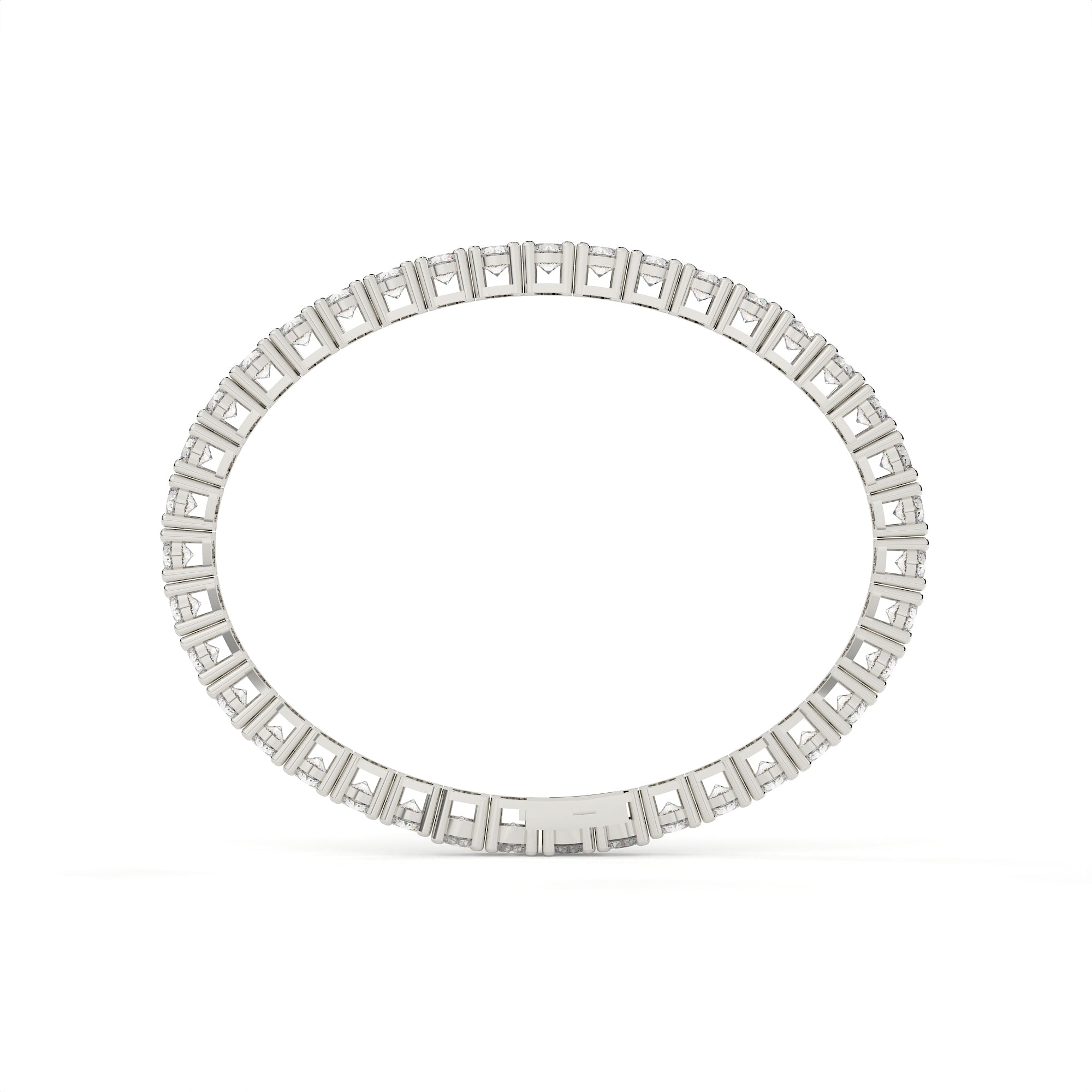3.31 Carat Modern Round Cut Lab Grown Diamond Tennis Bracelet