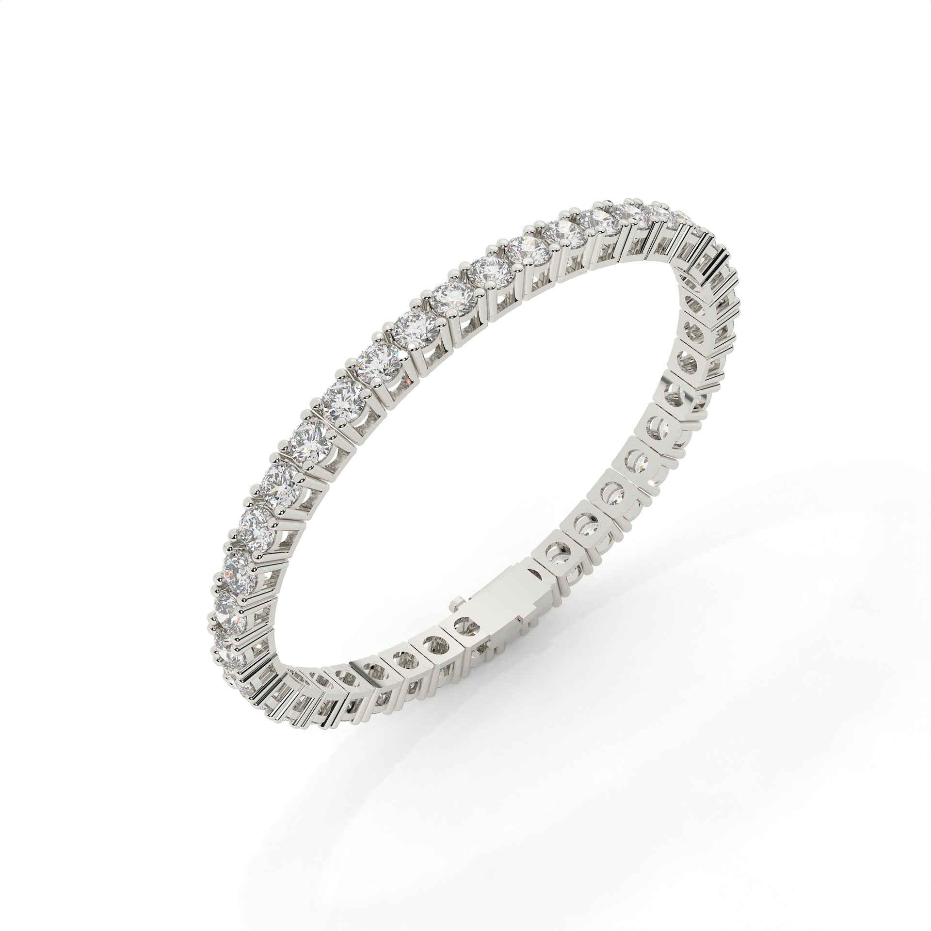 Modern Round Cut Lab Diamond Tennis Bracelet