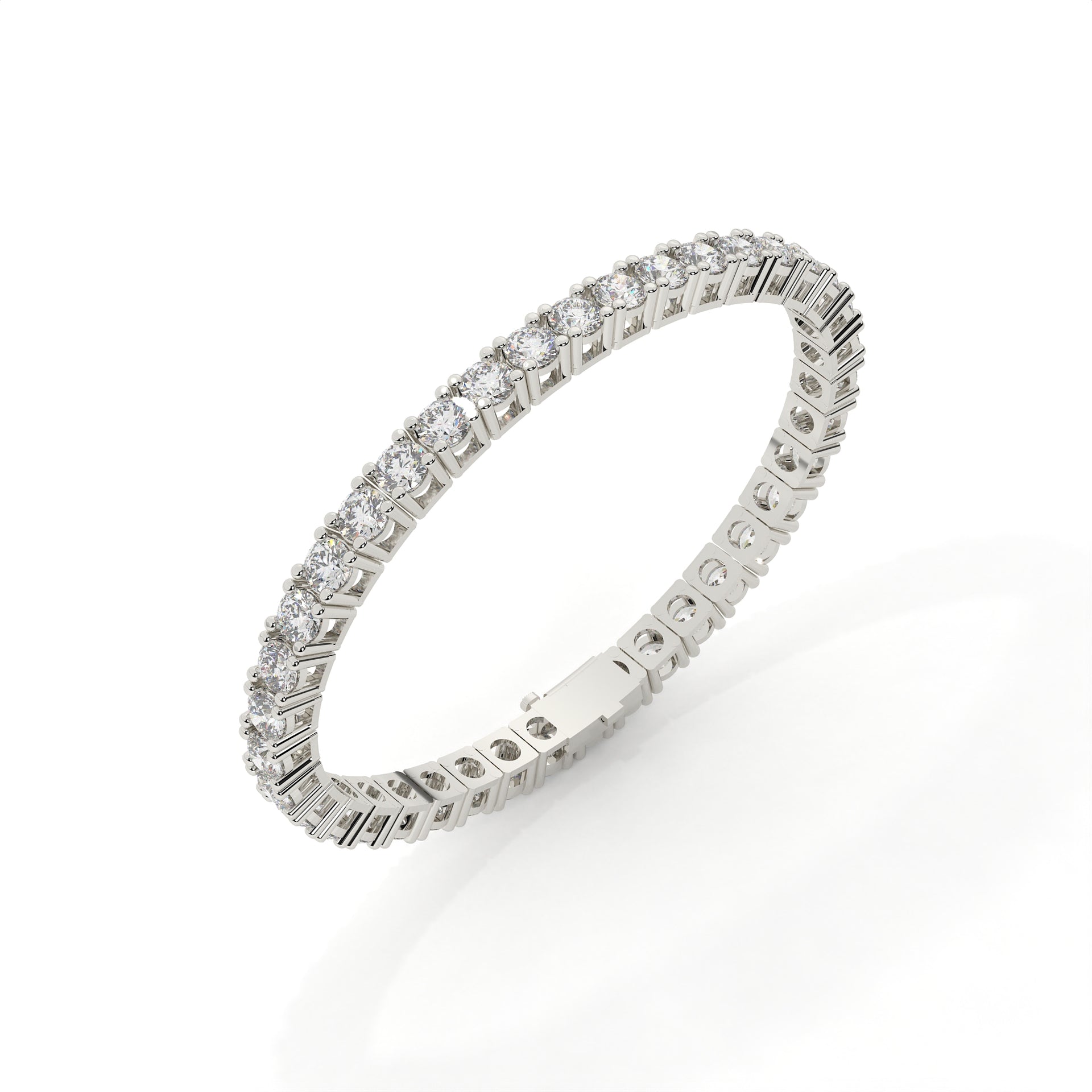 10 Carat Round Lab Diamond Tennis Bracelet
