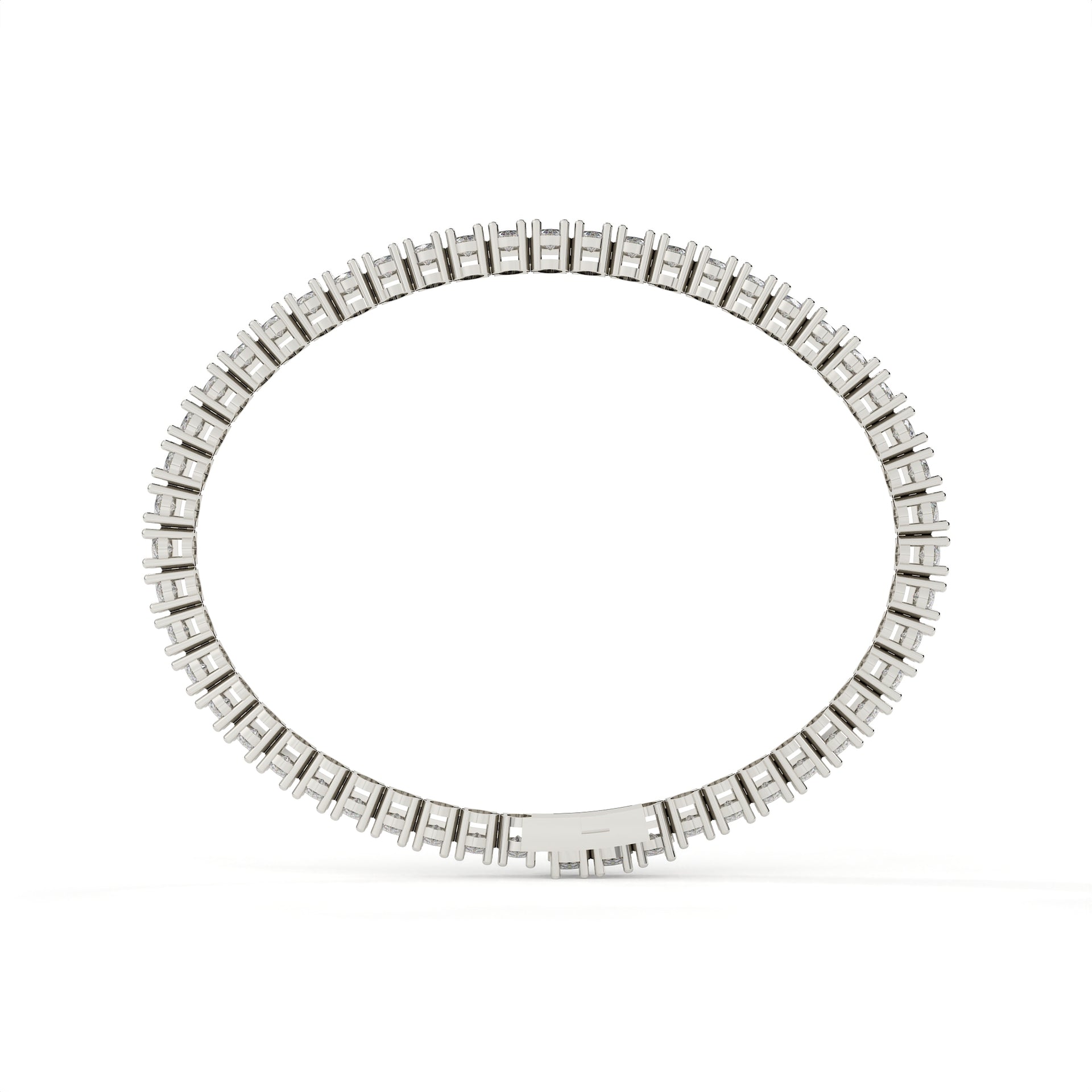 Oval Cut Diamond 4 Prong Tennis Bracelet