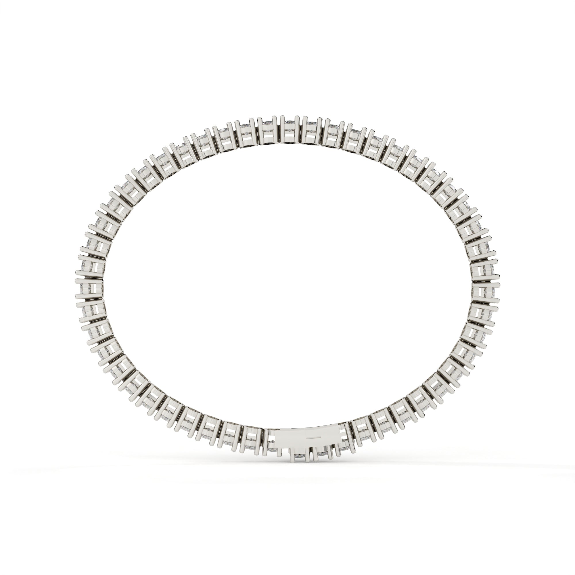 9.29 Carat Oval Cut Diamond 4 Prong Tennis Bracelet