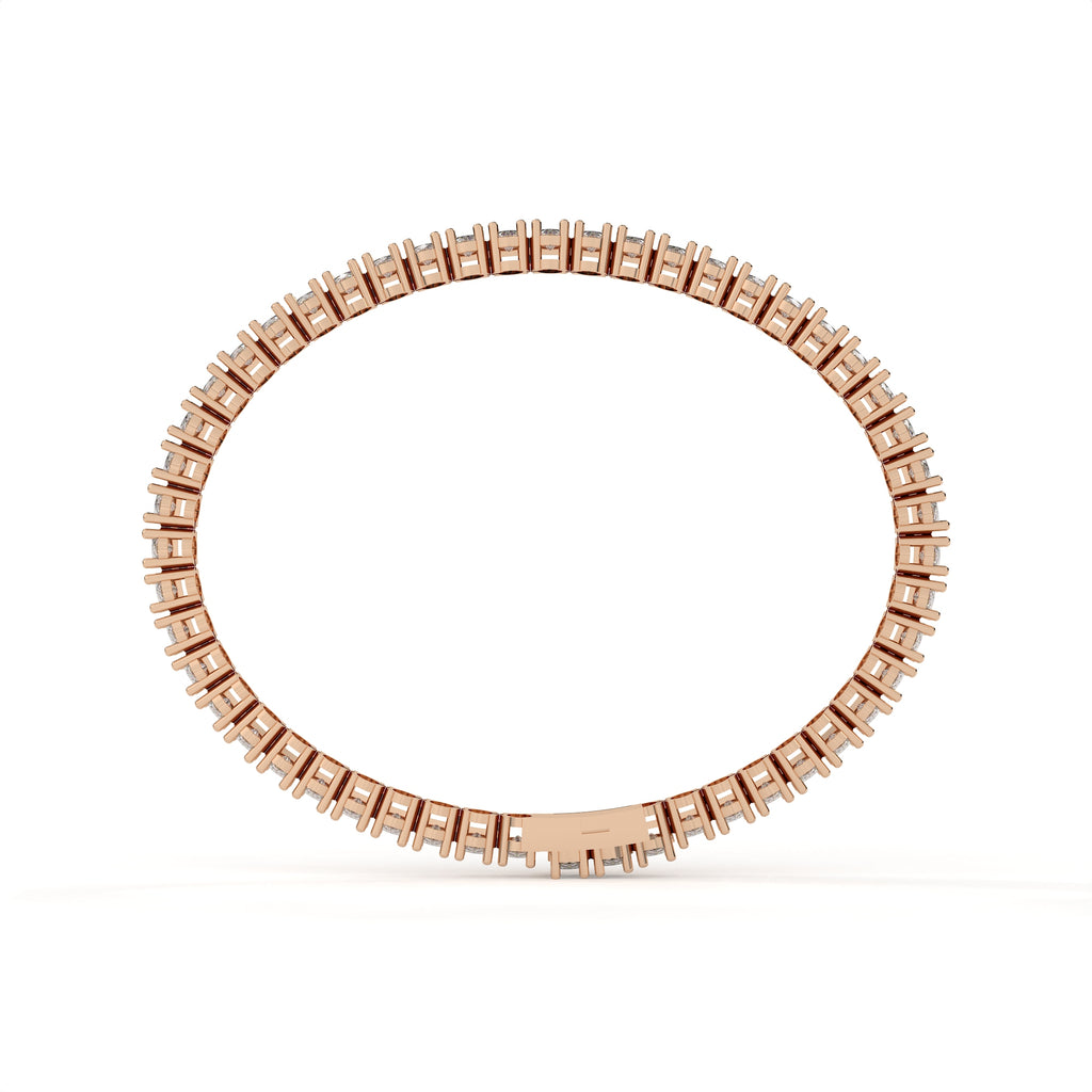 9.29 Carat Oval Cut Diamond 4 Prong Tennis Bracelet