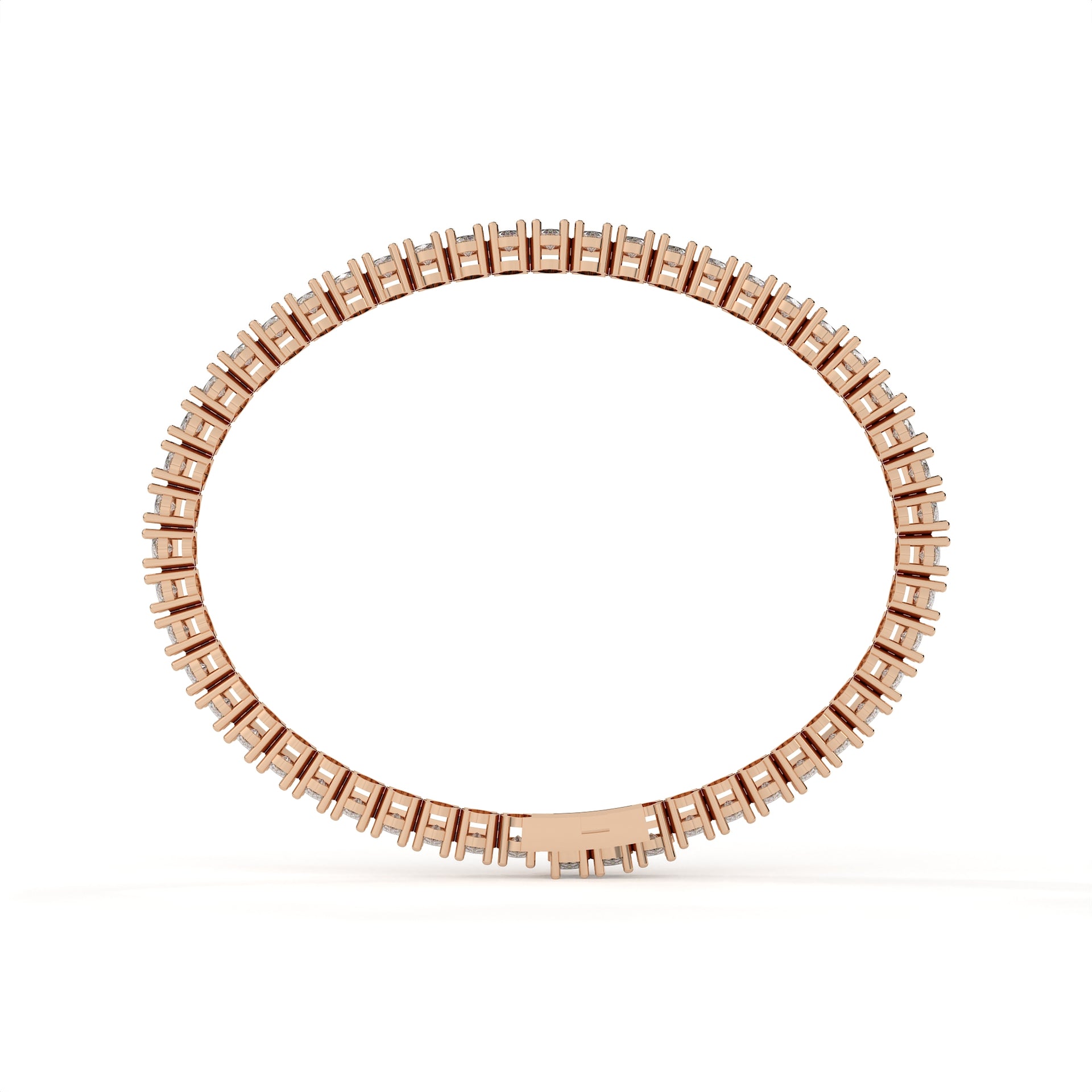 Oval Cut Diamond 4 Prong Tennis Bracelet