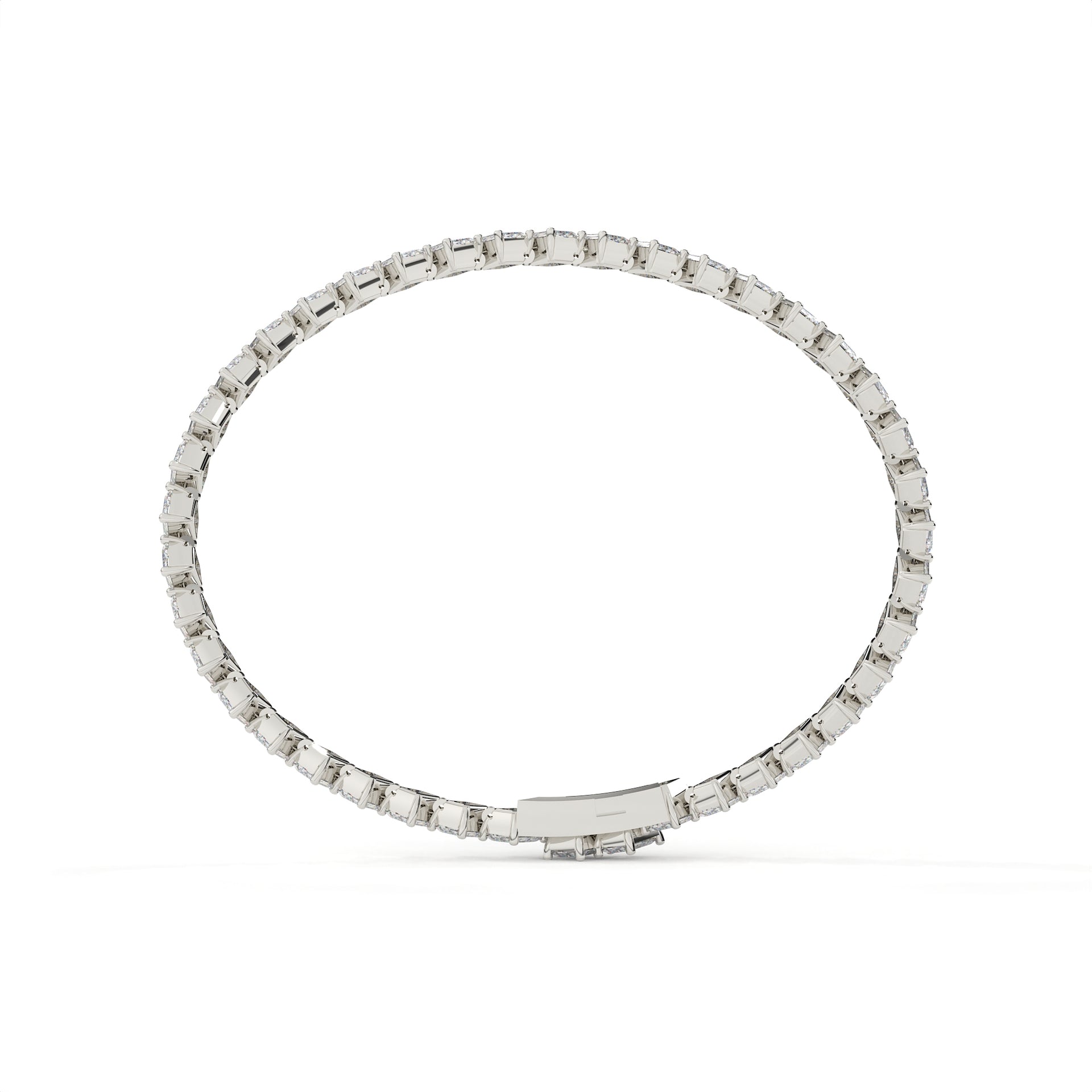 Classic Emerald Cut Diamond Tennis Bracelet