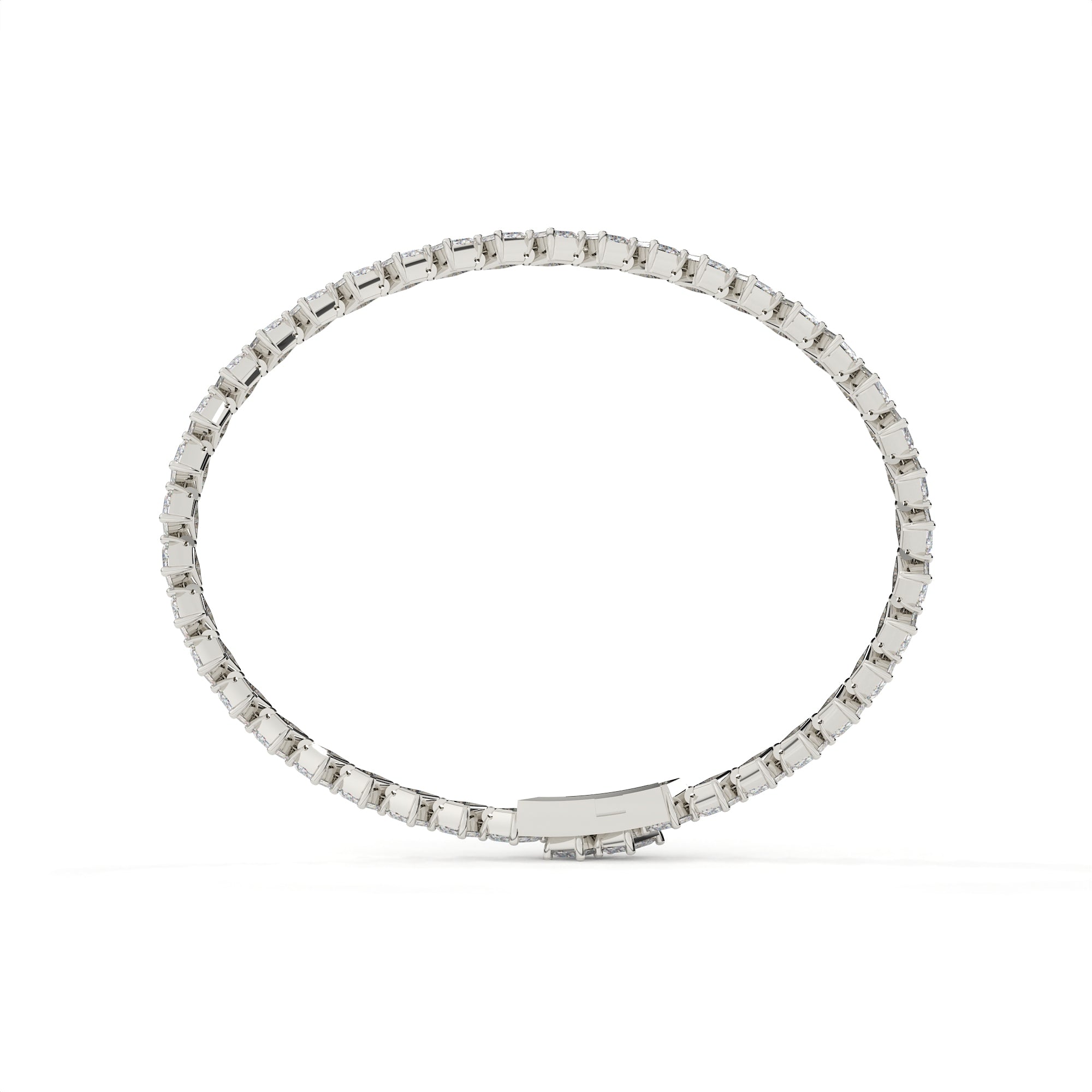 13.74 Carat Classic Emerald Cut Diamond Tennis Bracelet