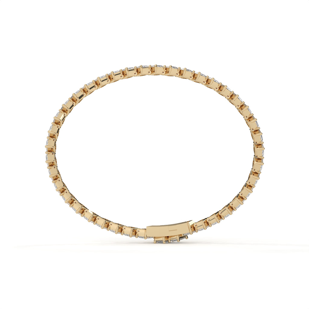 13.74 Carat Classic Emerald Cut Diamond Tennis Bracelet