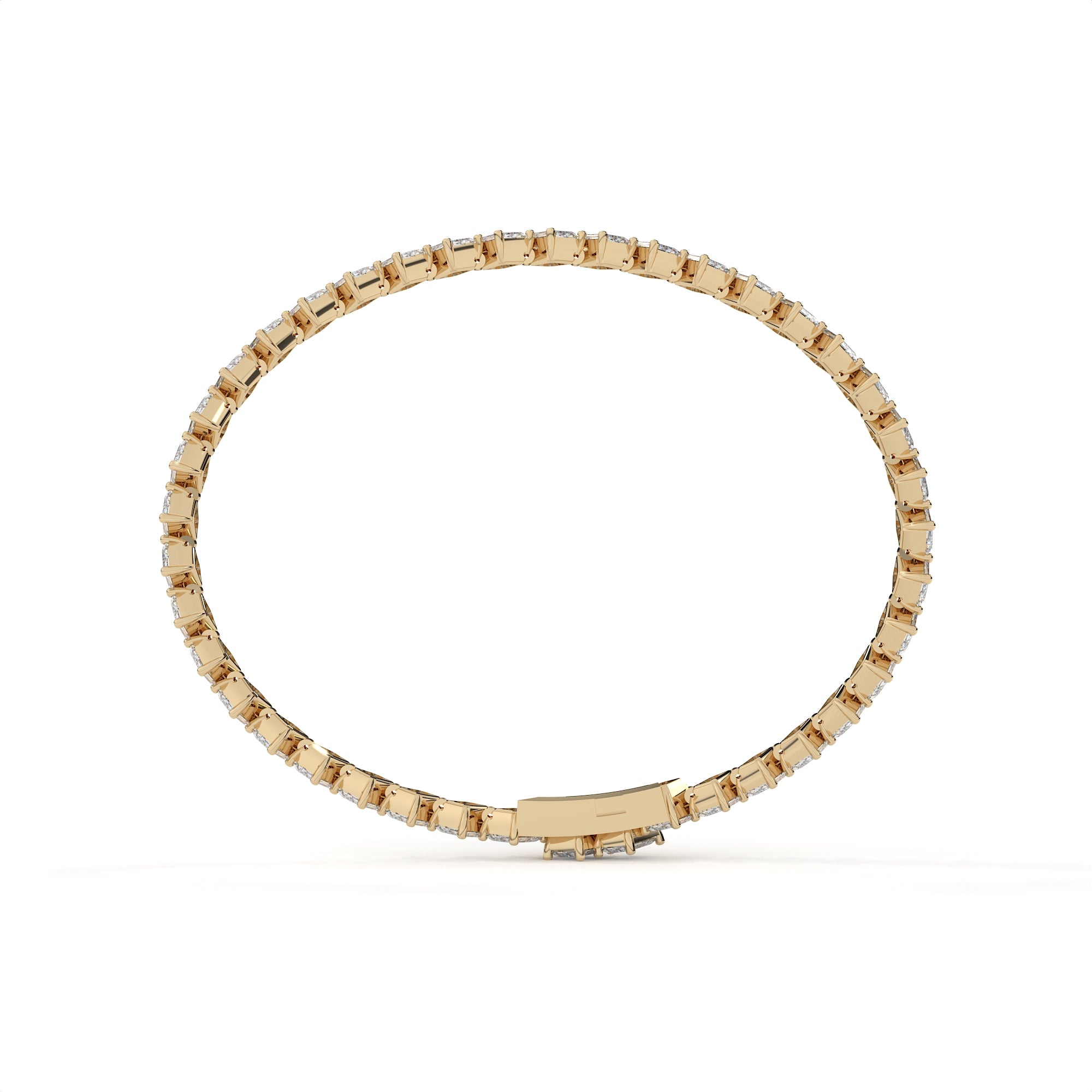 13.74 Carat Classic Emerald Cut Diamond Tennis Bracelet