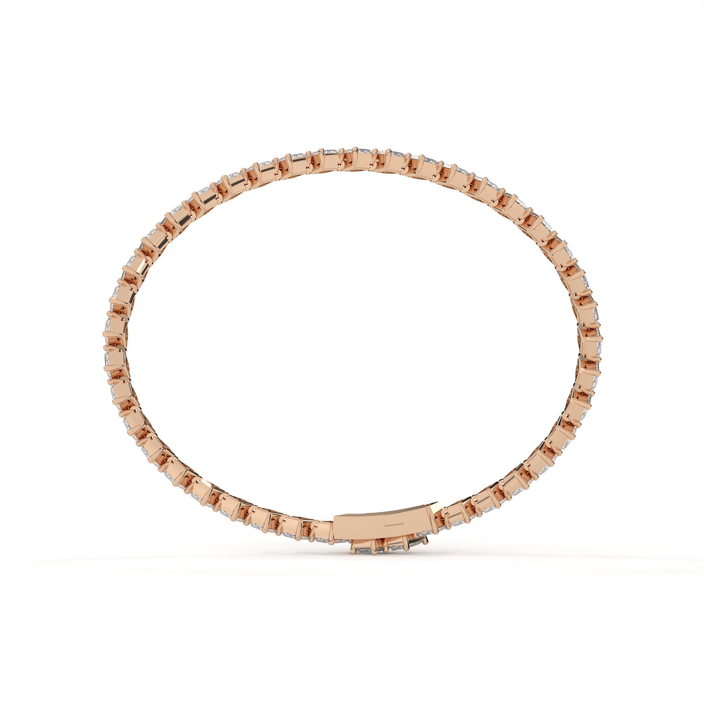 13.74 Carat Classic Emerald Cut Diamond Tennis Bracelet