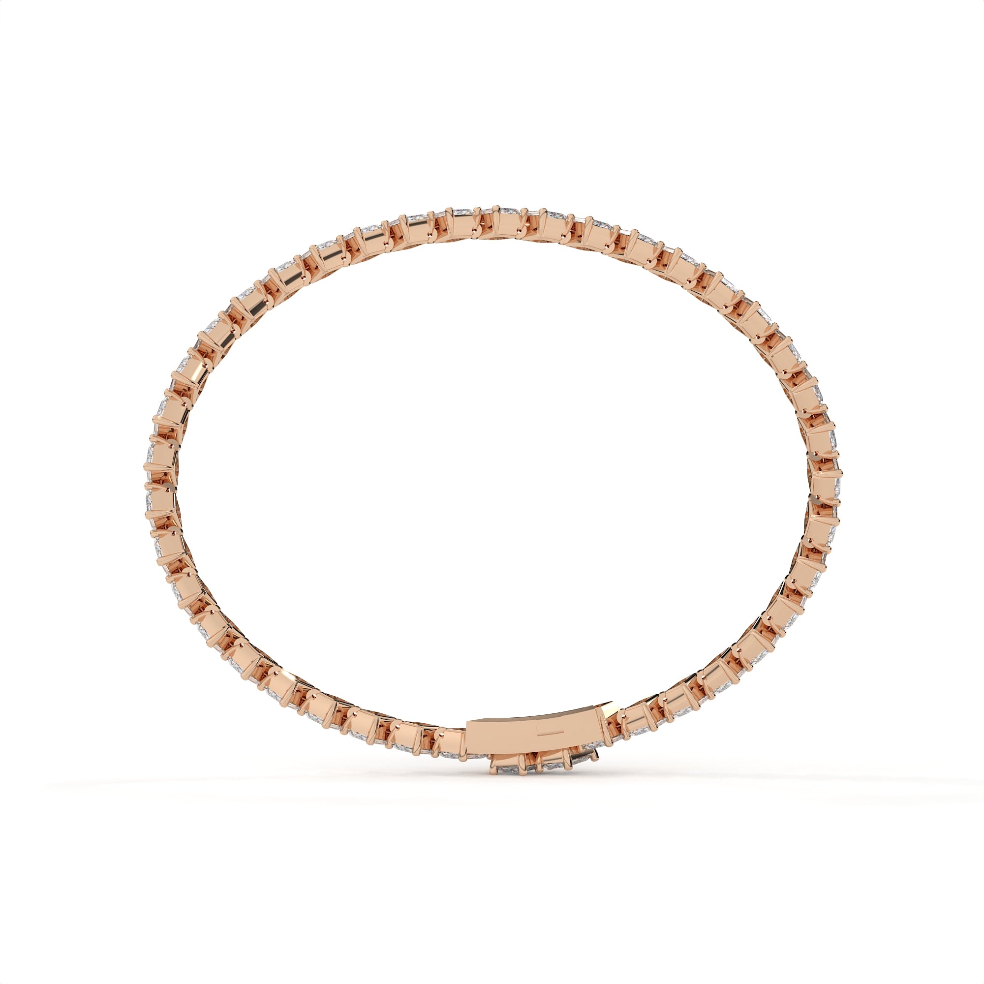 13.74 Carat Classic Emerald Cut Diamond Tennis Bracelet