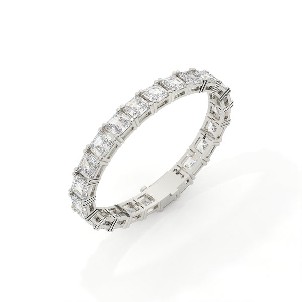 23.10 Carat Asscher Cut Lab Grown Diamond Tennis Bracelet