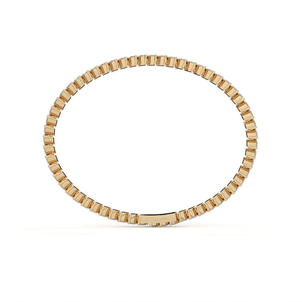 4.14 Carat Marquise Shape Lab Diamond Tennis Bracelet