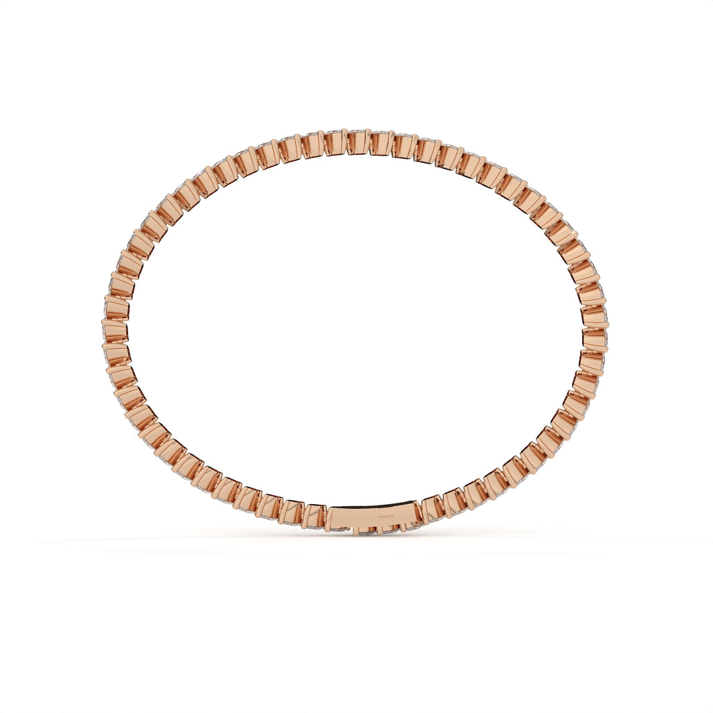 4.14 Carat Marquise Shape Lab Diamond Tennis Bracelet