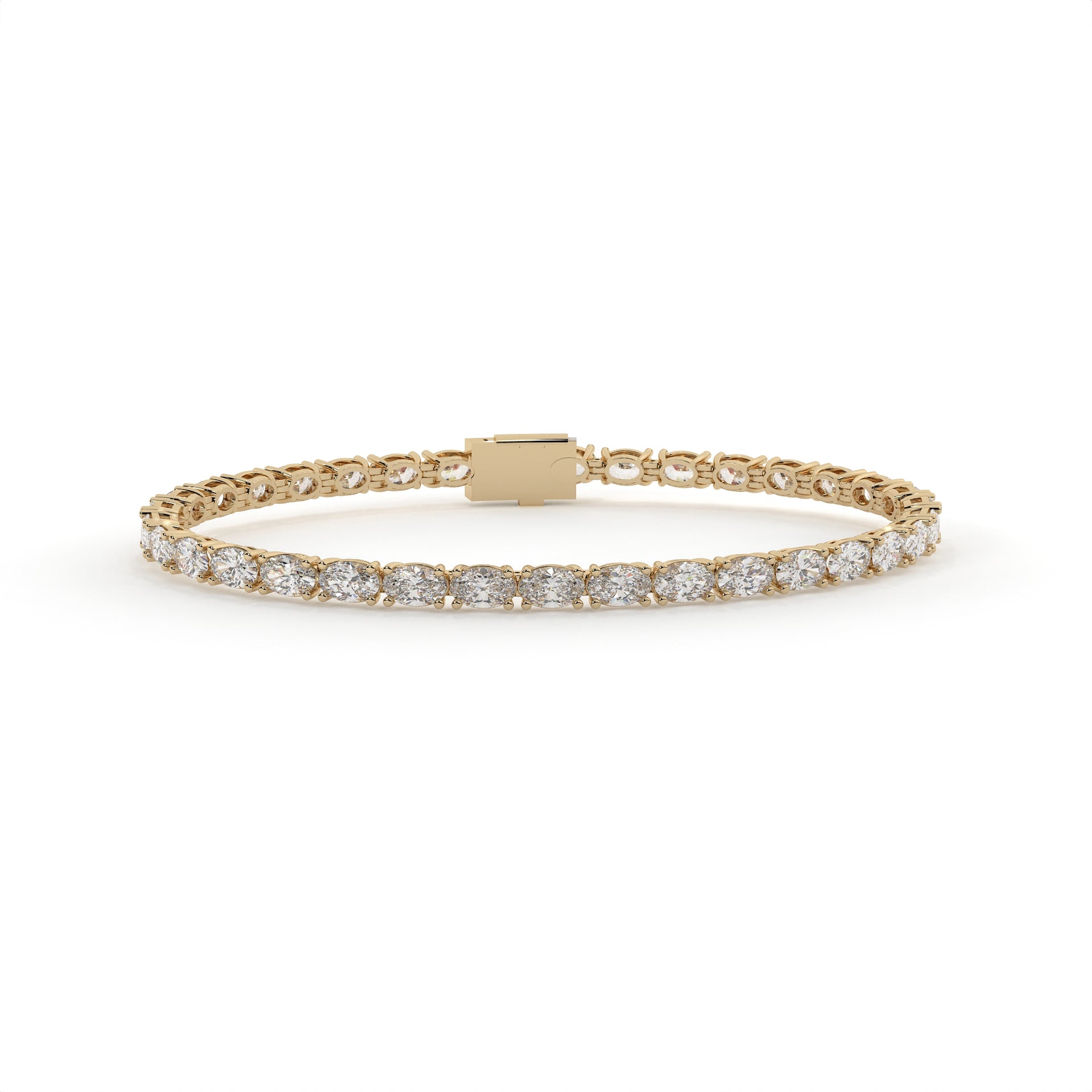 Multiple Oval Cut Lab Diamond Tennis Bracelet