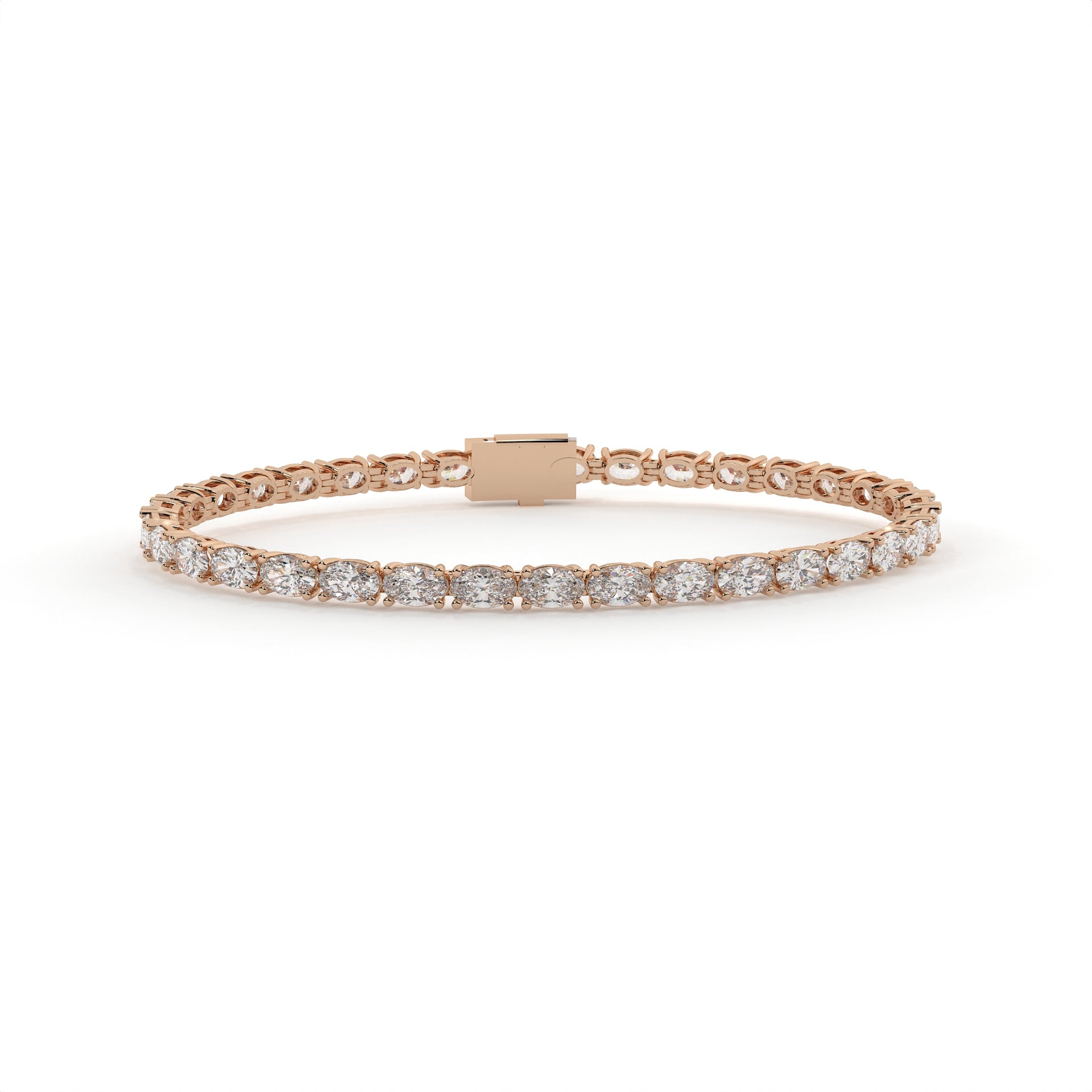 Multiple Oval Cut Lab Diamond Tennis Bracelet