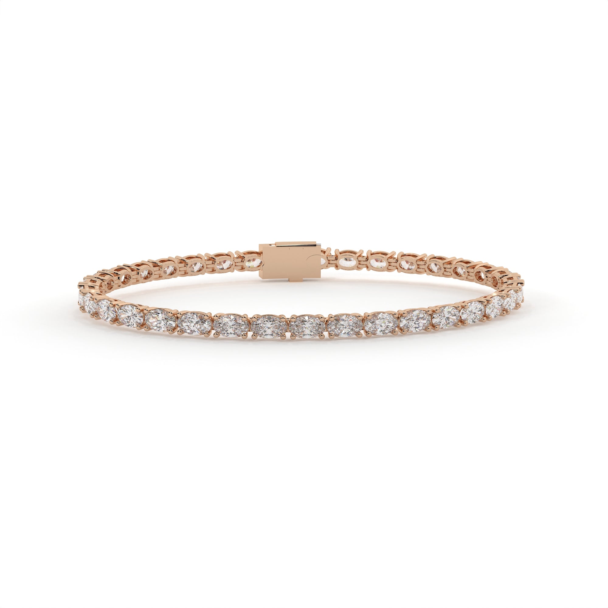 7.14 Carat Multiple Oval Cut Lab Diamond Tennis Bracelet