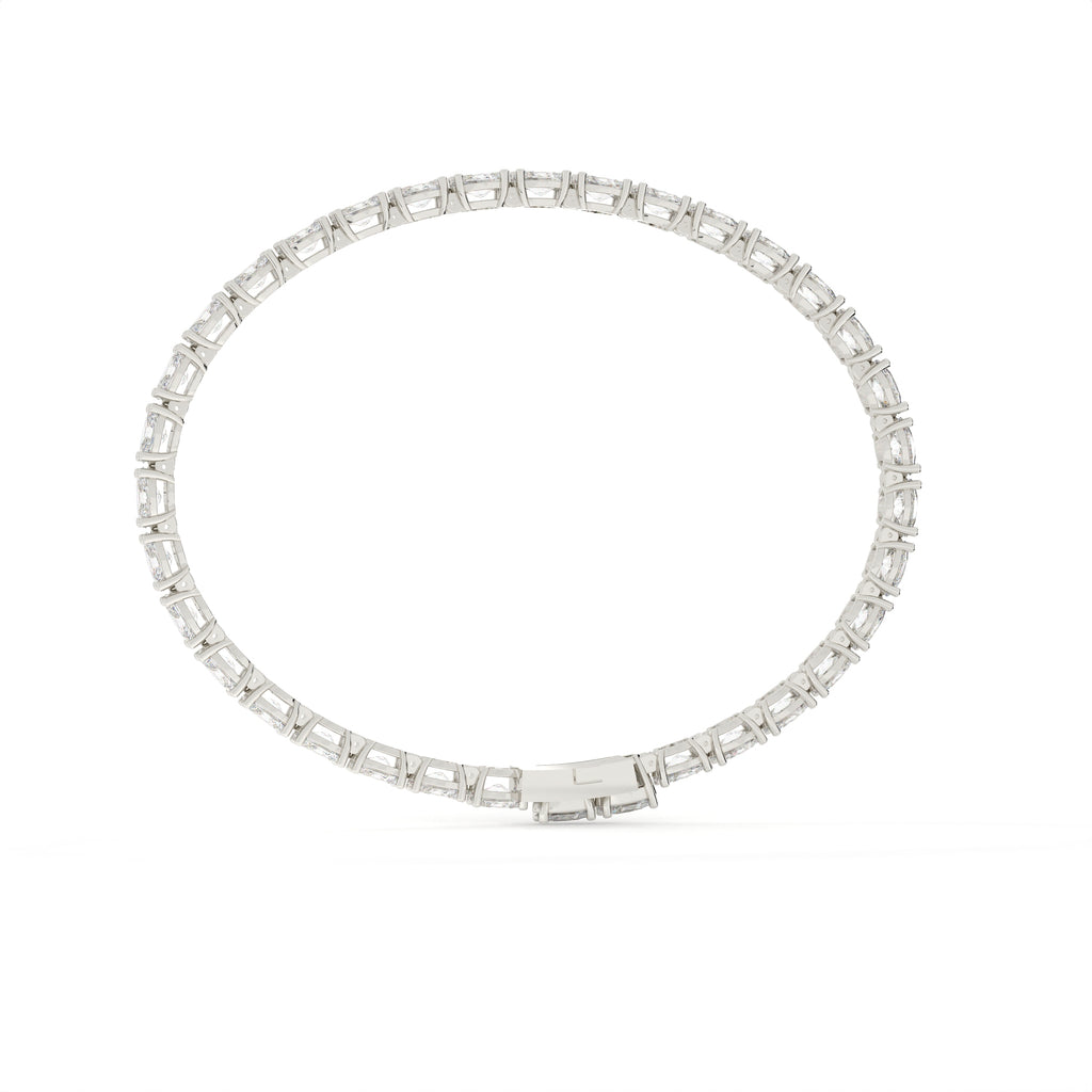 7.14 Carat Multiple Oval Cut Lab Diamond Tennis Bracelet