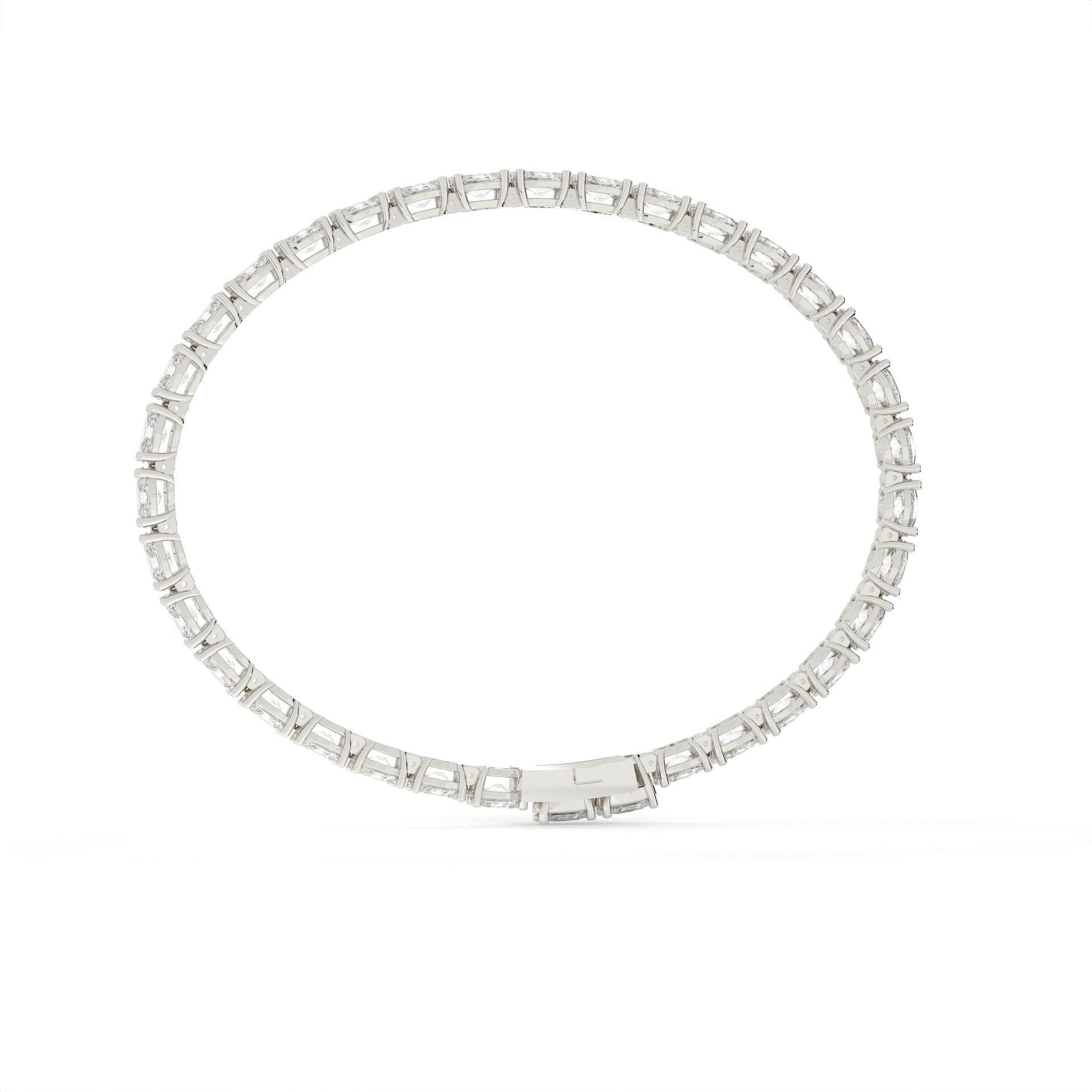 Multiple Oval Cut Lab Diamond Tennis Bracelet