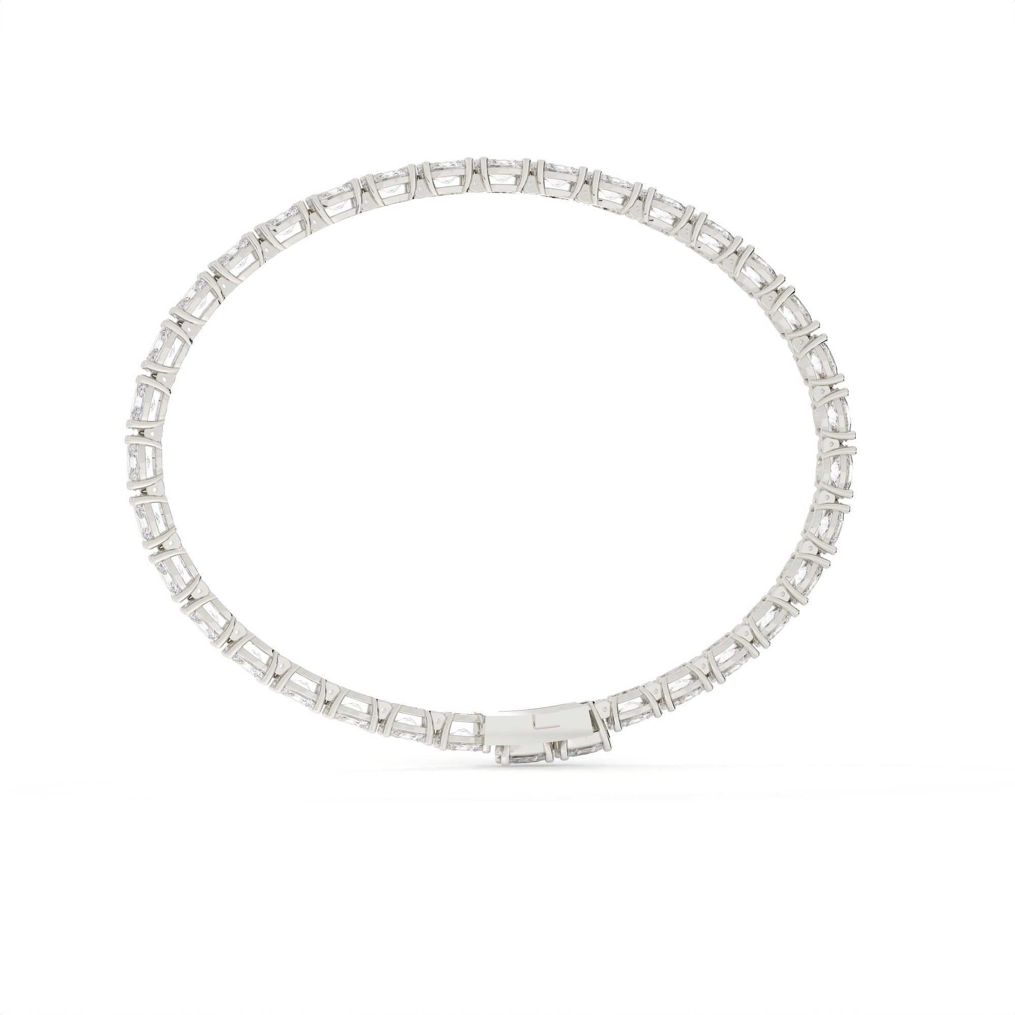 7.14 Carat Multiple Oval Cut Lab Diamond Tennis Bracelet