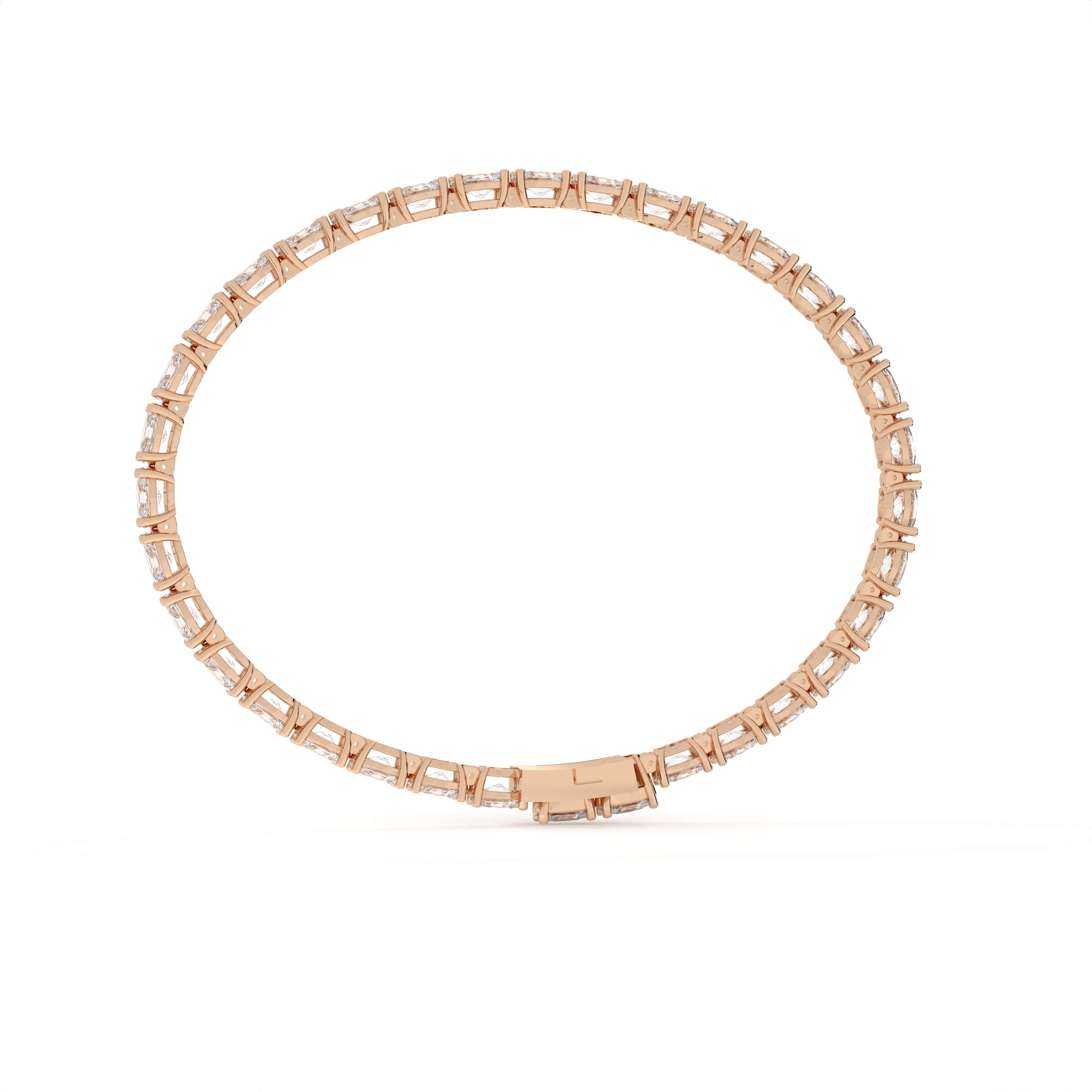 7.14 Carat Multiple Oval Cut Lab Diamond Tennis Bracelet
